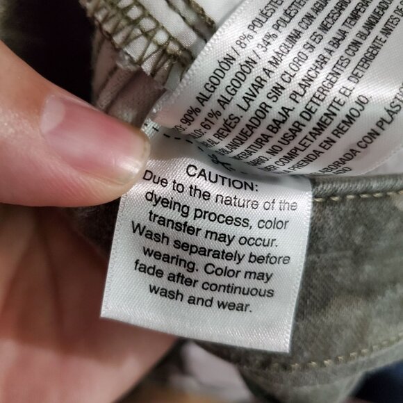 Universal Thread Jeans Womens 12/31R Green Camo High Rise Skinny Stretch - Picture 4 of 12